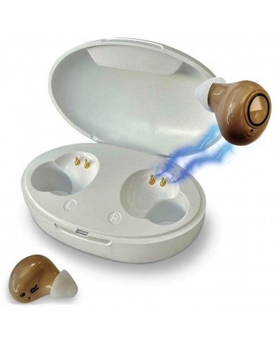 parapromed ακουστικά βαρηκοΐας, για ενίσχυση ακοής με TWS (Z-300) επαναφορτιζόμενο, Ωτοασπίδες x6, Θόρυβος εισόδου 32dB