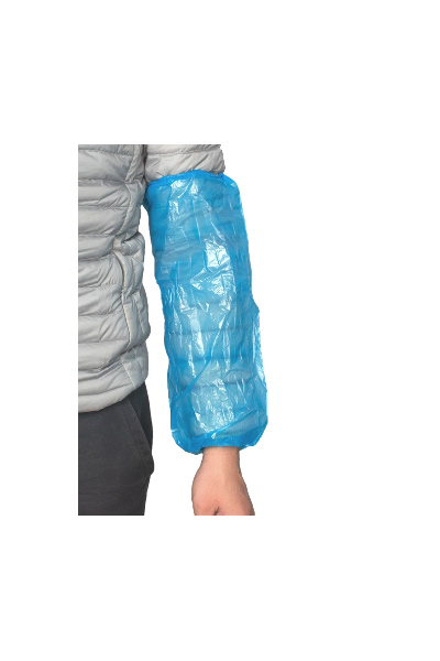 Μανίκια Μίας Χρήσης 100 τεμ. PE Μπλε 22x45 cm Ενισχυμένου Τύπου